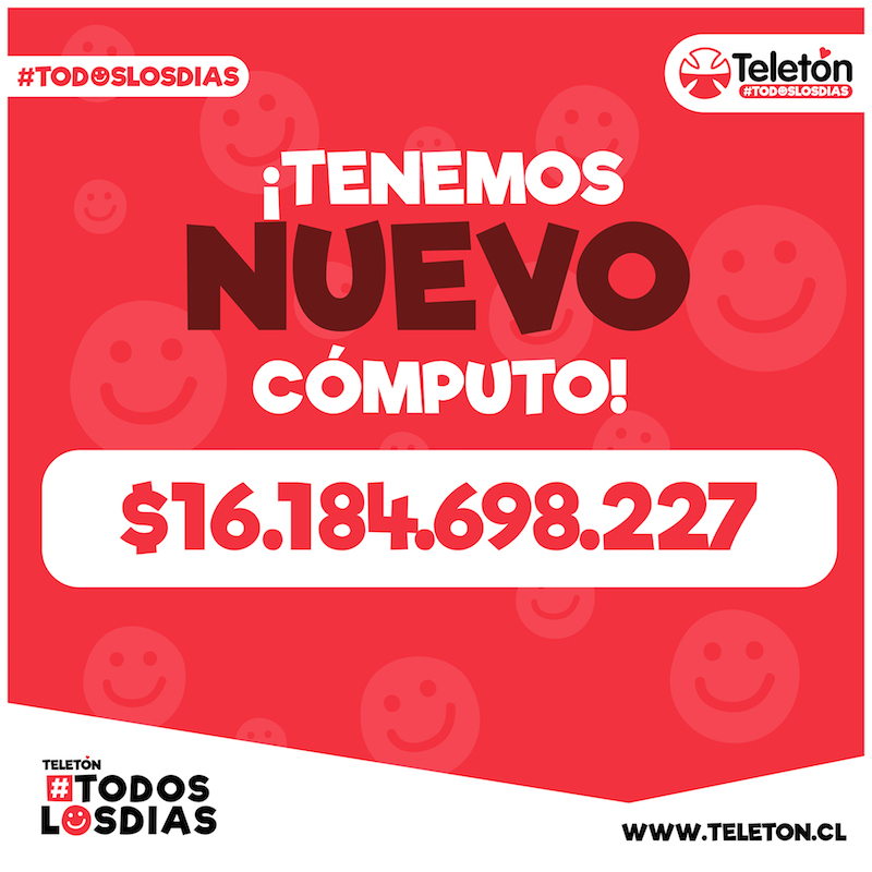 TODAVÍA FALTA MUCHO ¡VAMOS CHILENOS!, AÚN ES TIEMPO DE HACER TU APORTE A TELETÓN